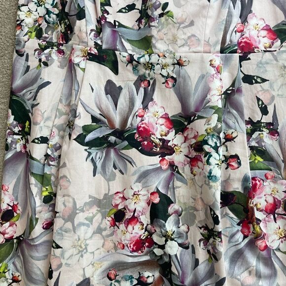 NWOT ASOS Pink Floral knee length dress size 8 - Picture 4 of 9
